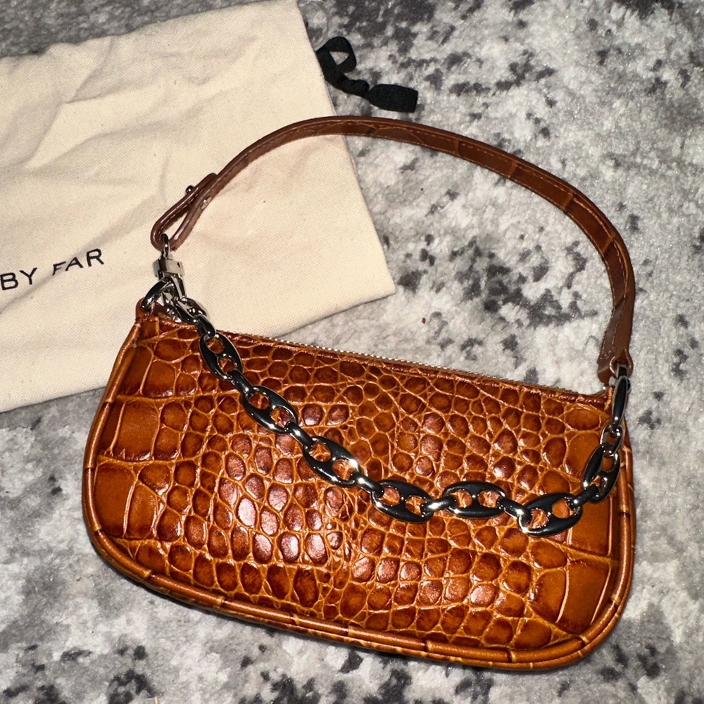By Far Mini Rachel Leather Hand Bag.